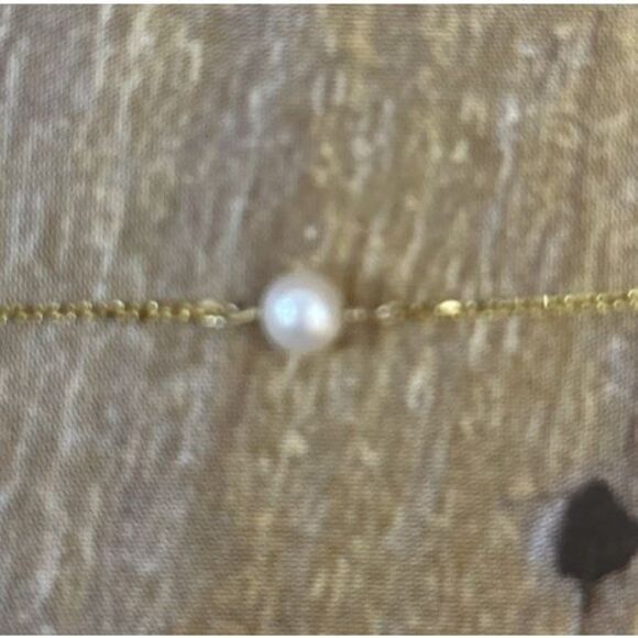 Floating Pearl Necklace 14k Gold Chain RCI 8 Pearls 2.36 Grams 17 Inches Long - Picture 16 of 16